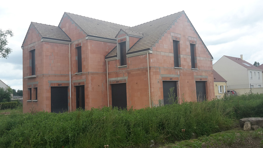 Crépi maison neuve à Breau - avant
