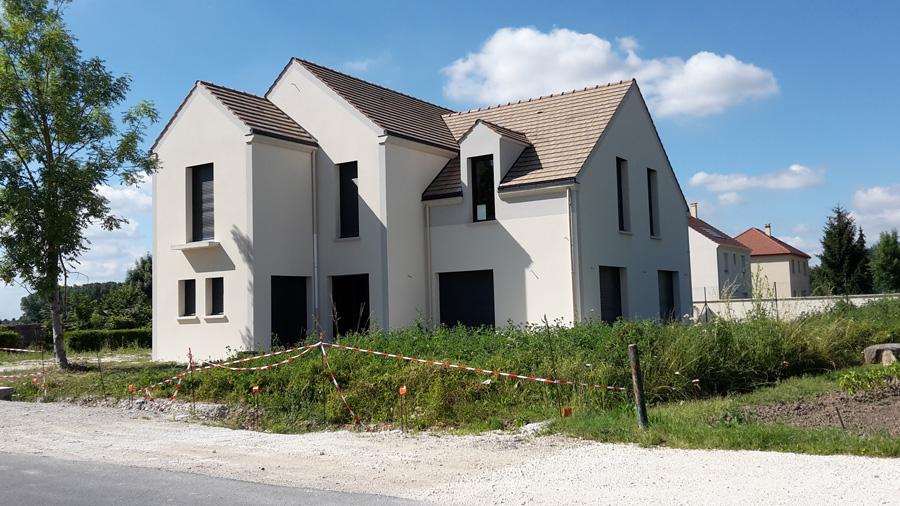 Crépi maison neuve à Breau - après